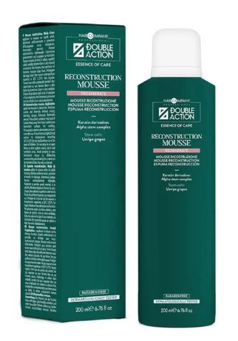 Восстанавливающий мусс "RECONSTRUCTION MOUSSE" DOUBLE ACTION, NEW!  200 мл Hair company