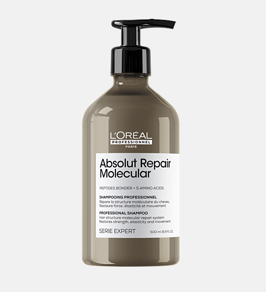 Absolut Repair Molecular Шампунь для восстановления поврежденных волос, 500мл Loreal