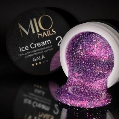 Гель для моделирования ногтей Ice Cream Gel Gala 02 13 г, MIO Nails ЧЗ