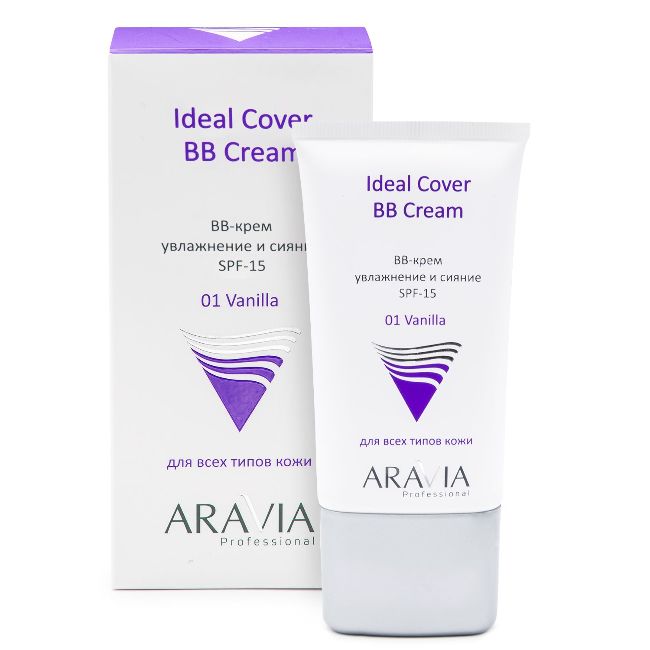 BB-крем увлажняющий SPF-15 Ideal Cover BB-Cream Vanilla 01, 50 мл/15 "ARAVIA Professional"