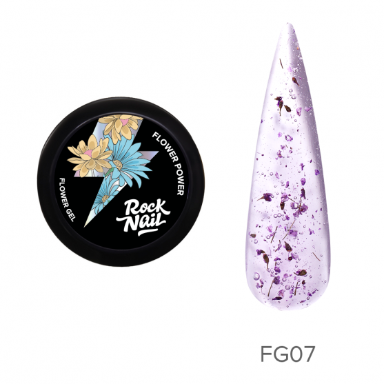 Гель для наращивания FLOWER Power FG07 Flowerbomb, 10мл RockNail