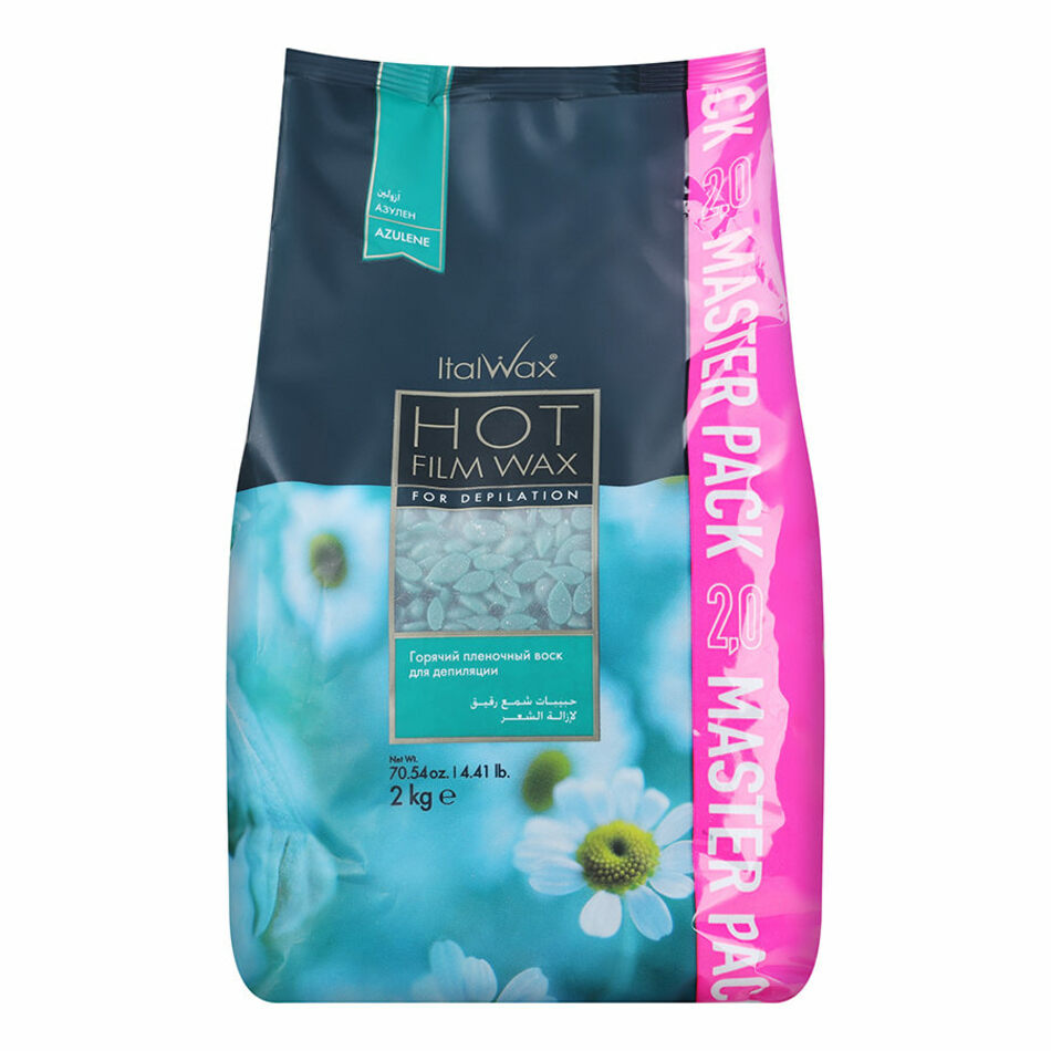 Воск горячий (пленочный) Азулен гранулы 2кг ITALWAX