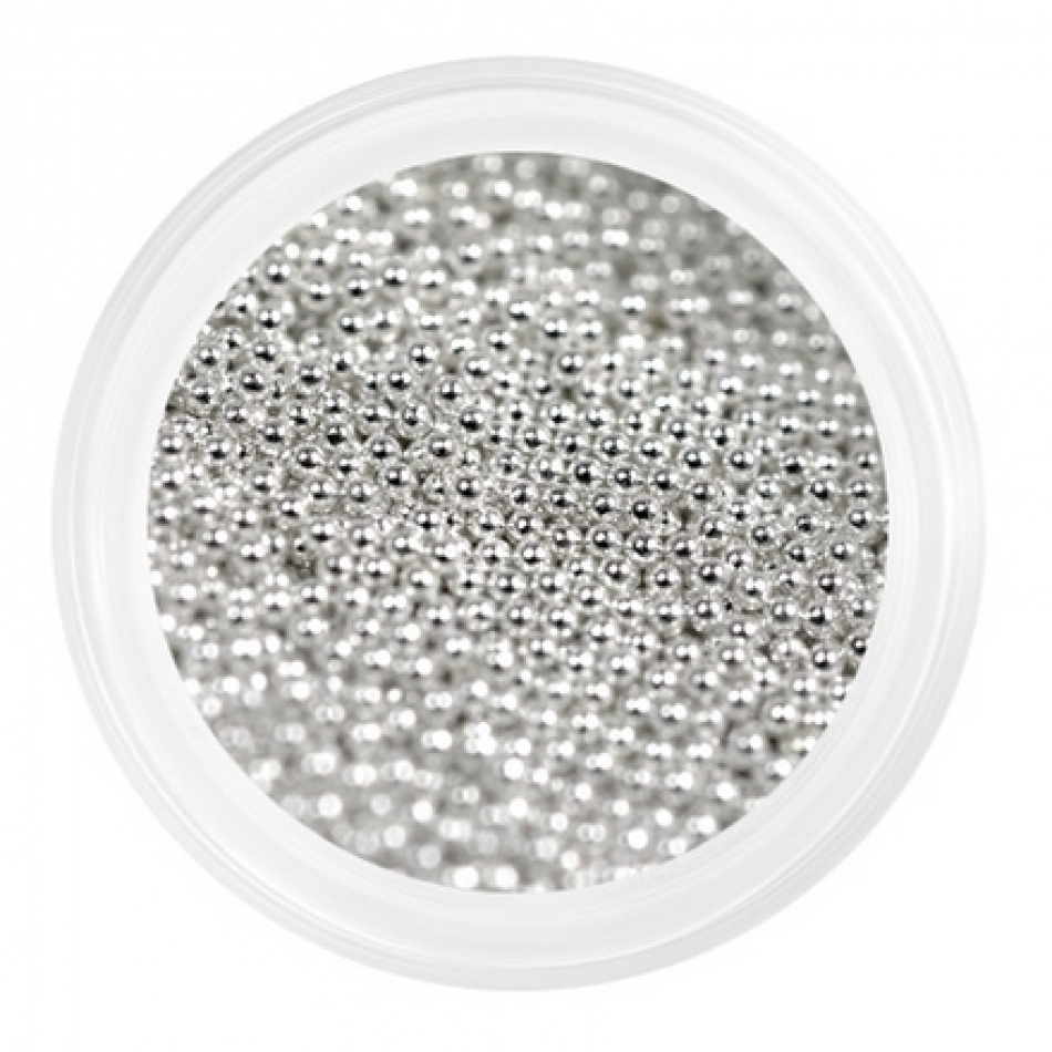 Бульонки металлические мелкие Серебро 0,6мм Patrisa Nail