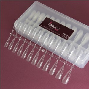 Типсы гелевые Матовые прозрачные Миндаль, 240шт UNIQUEname