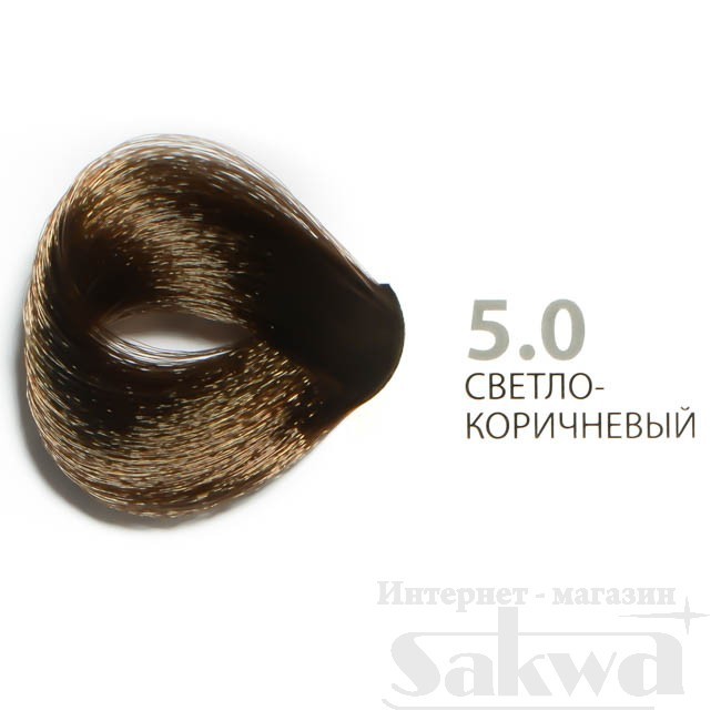 Крем-краска для волос № 5.0 светло-коричневый, 100мл Studio купить винтернет-магазине Sakwa.ru