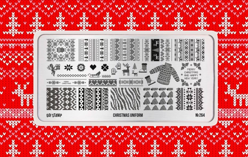 Пластина для стемпинга 264 Christmas Uniform Go! Stamp