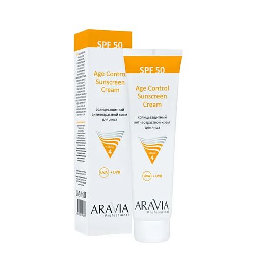 Солнцезащитный анти-возрастной крем для лица SPF 50 100мл"ARAVIA Professional"