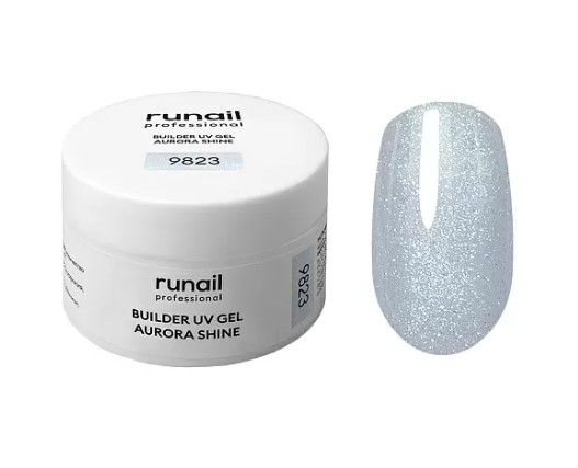 Моделирующий УФ-гель c шиммером BUILDER UV GEL AURORA SHINE, 15г №9823