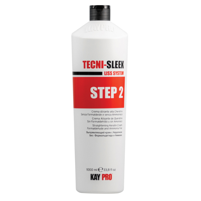 Выпрямляющий крем Tecni-Sieek с кератином шаг 2 - 1000мл Kaypro