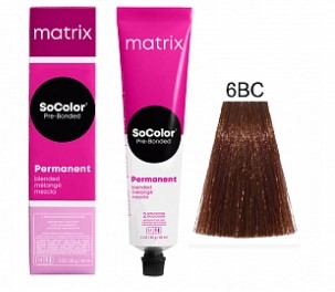 Matrix СоКолор 6BC темный блондин коричневый медный, 90мл