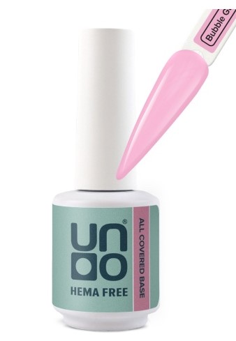 Гель-лак базовый All Covered Base Gel, 10 г Bubblegum HEMA FREE UNO 