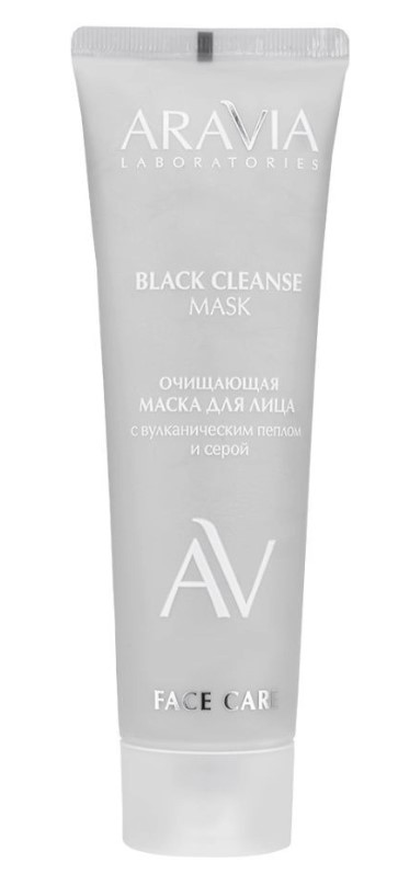 Очищающая маска для лица с вулканическим пеплом и серой BLACK CLEANSE MASK ARAVIA Laboratories 