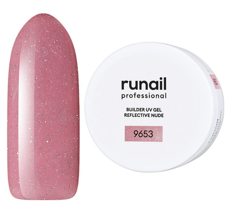 Моделирующий УФ-гель светоотражающий BUILDER UV GEL REFLECTIVE NUDE, 15г №9653