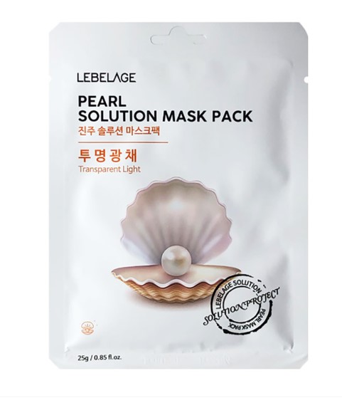 Маска тканевая для лица Жемчуг / Lebelage Pearl Solution Mask Pack 25 гр