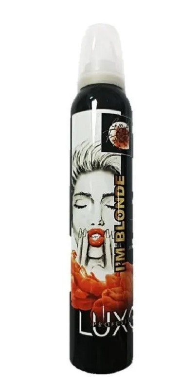 Тонирующий несмываемый мусс для волос светлых оттенков блонд Карамель LUXOR Professional 200 мл. (1
