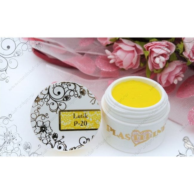Гель-пластилин P-20 Lutik (яркий желтый) Nail Club
