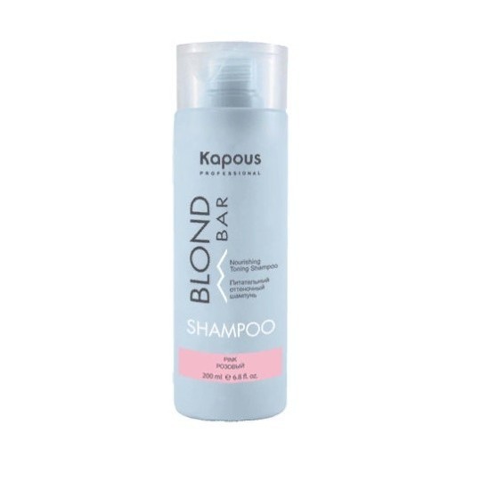 Питательный оттеночный шампунь для оттенков блонд Blond Bar Розовый 200мл Kapous