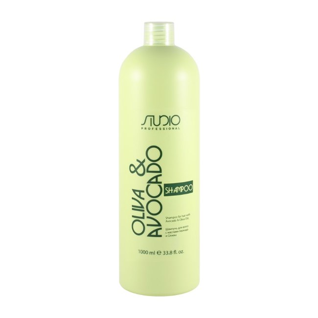 Шампунь увлажняющий для волос с маслами авокадо и оливы 1000мл Studio
