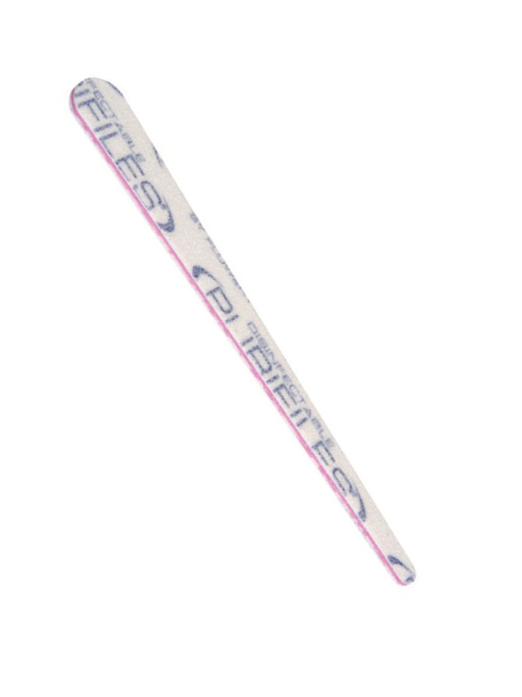 Пилка Purifiles износостойкая 80/100гр розовая узкая FLOWERY Uno