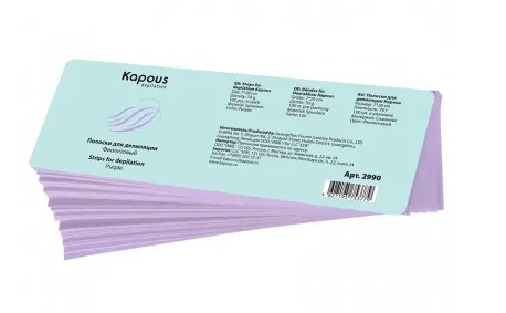 Полоски для депиляции фиолетовые 7*20 см, 100 шт/уп Kapous
