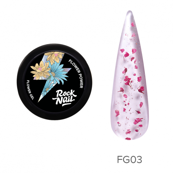 Гель для наращивания FLOWER Power FG03 Dance On TheTulips, 10мл RockNail