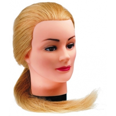 M-4151XL-408 Голова учебная DEWAL "блондинка", натурал.волосы 50-60 см
