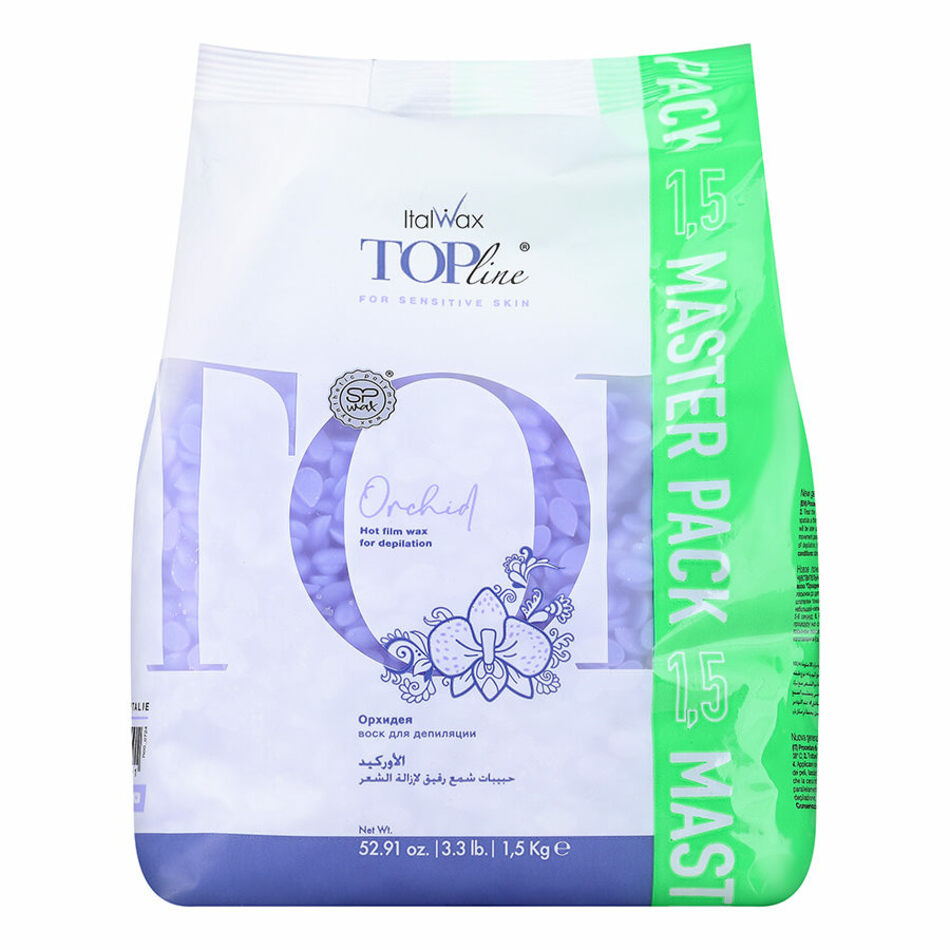 Воск горячий (пленочный) Top Line Orchid (Орхидея) гранулы 1,5кг ITALWAX