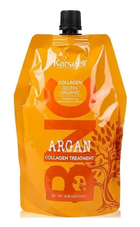 Маска тритмент питание и блеск BNC  500ml (мягкая упаковка) Karseell argan collagen ЧЗ