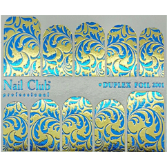 Слайдер-дизайн 2001 фон - золотая фольга узор - голубая фольга NC