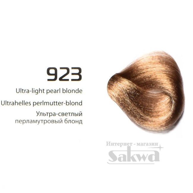 Крем-краска для волос № 923 ультра-светлый перламутровый блонд, 100мл Studio
