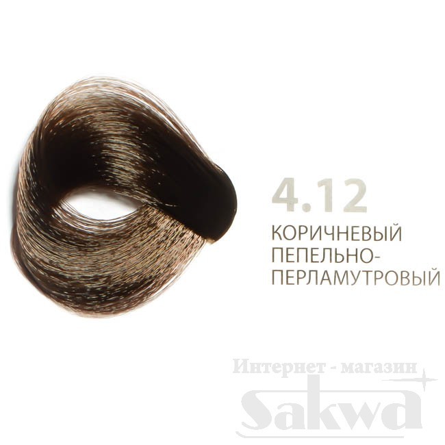 Крем-краска для волос № 4.12 пепельно-перламутровый блонд, 100мл Studio