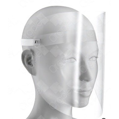 Защитный экран для лица многоразовый с поролоном (белый)