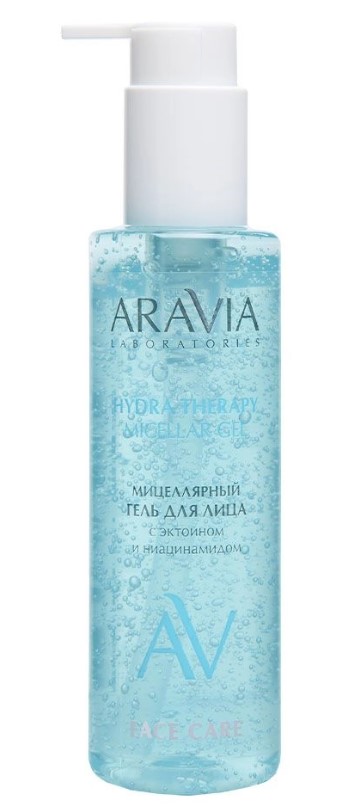 Мицеллярный гель для лица с эктоином и ниацинамидом Hydra Therapy Gel, 200 мл ARAVIA Laboratories 