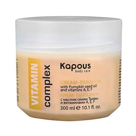 Крем-парафин «VITAMIN complex» с маслом семян Тыквы и витаминами A, E, F 300мл Kapous