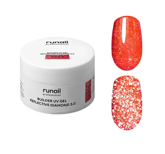 Моделирующий УФ-гель светоотражающий BUILDER UV GEL REFLECTIVE DIAMOND 3.0, 15г №9963