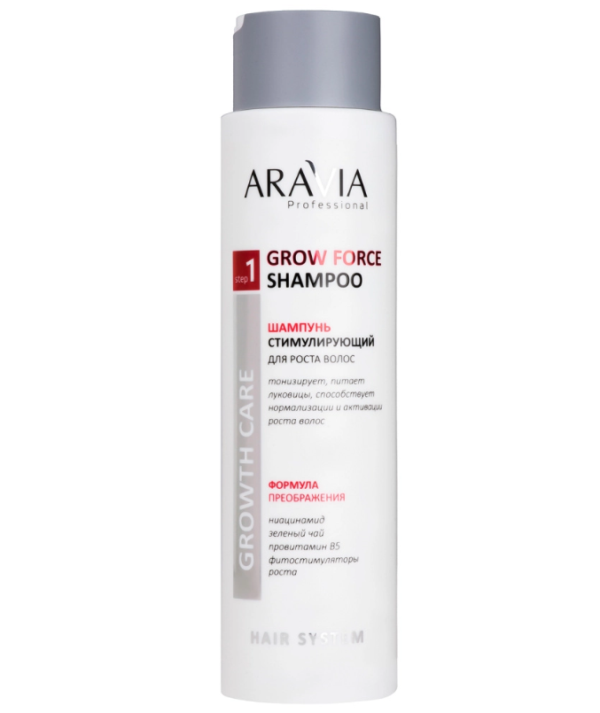 Шампунь стимулирующий для роста волос Grow Force Shampoo 420мл ARAVIA Professional