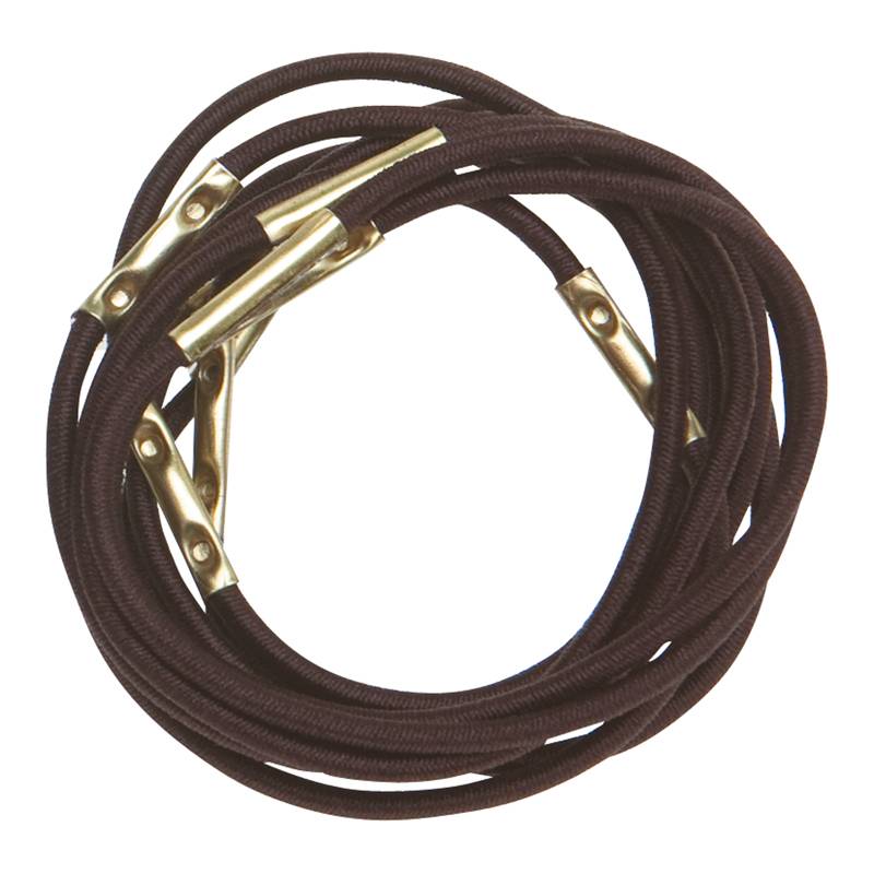 RE043 Резинки для волос DEWAL, блестящие, коричневые, midi 10 шт/уп