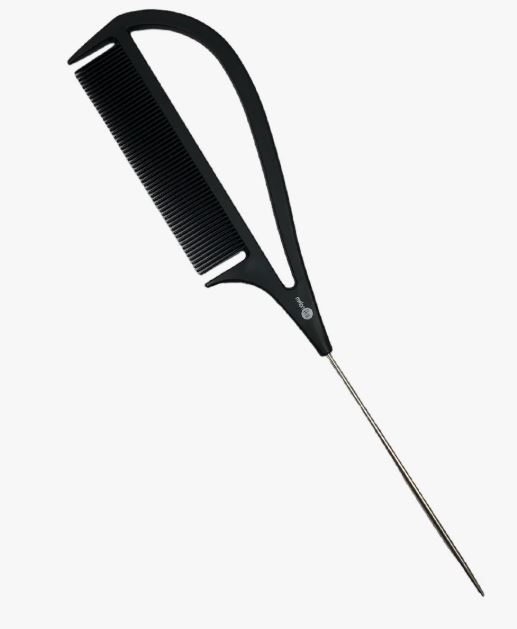 Расческа пластик, "Дельфин" рабочая для начеса, черная 24*5,5cm арт.01177 Melon Pro