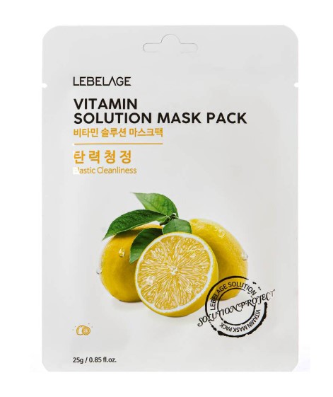 Маска тканевая для лица с витаминами / Lebelage Vitamin Solution Mask 25 гр