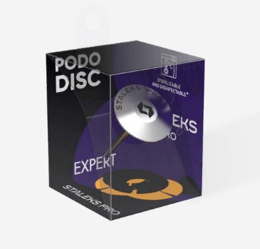 Диск педикюрный зонтик PODODISC EXPERT M с сменным файлом-кольцом 180 грит 5 шт (20 мм) UPDset-20