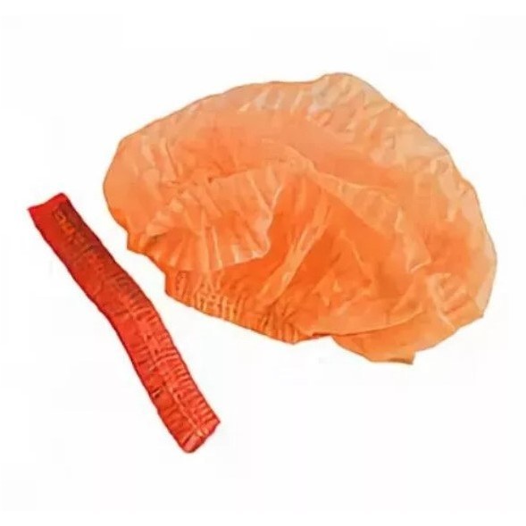 Шапочка "Шарлотка" оранжевая нестерильная 50 шт/упк Чистовье (603-206)
