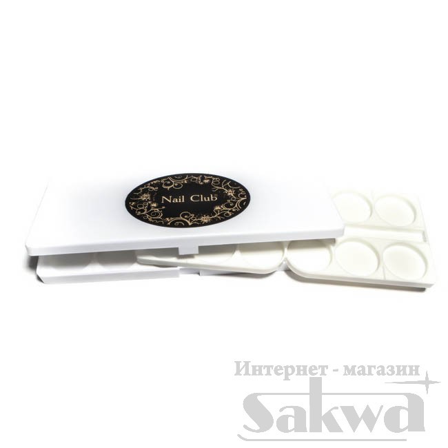 Палитра для гелей декорированная чёрное с золотом "Nail Club"