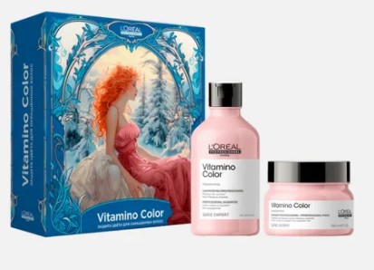 Зимний набор Vitamino Color для поврежденных волос Шампунь+маска LP 