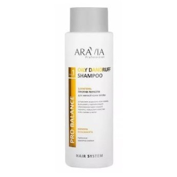 Шампунь против перхоти для жирной кожи головы Oily Dandruff Shampoo, 400мл ARAVIA Professional