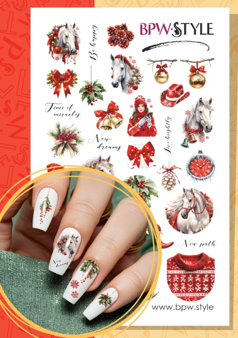 Слайдер-дизайн Лошади рождество НГ