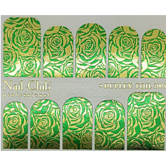 Слайдер-дизайн 2005 фон - зелёная фольга узор - золотая фольга NC