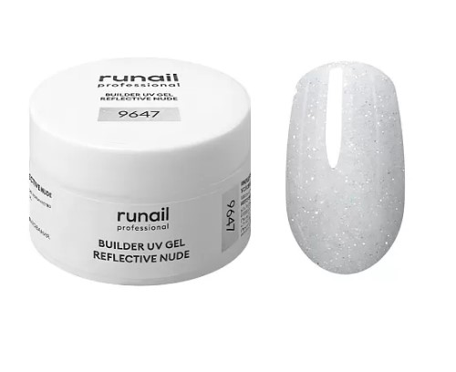 Моделирующий УФ-гель светоотражающий BUILDER UV GEL REFLECTIVE NUDE, 15г №9647