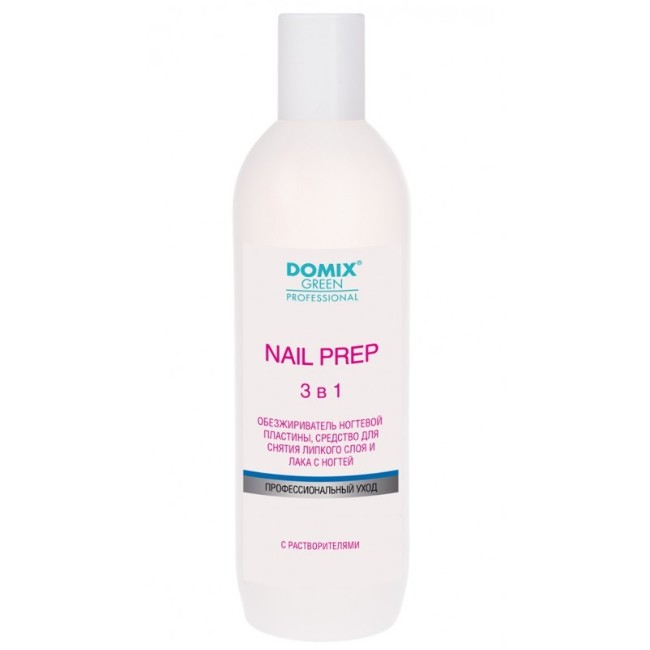 3в1 NAIL PREP Обезжириватель ногтевой пластины, средство для снятия липкого слоя 1000мл DOMIX